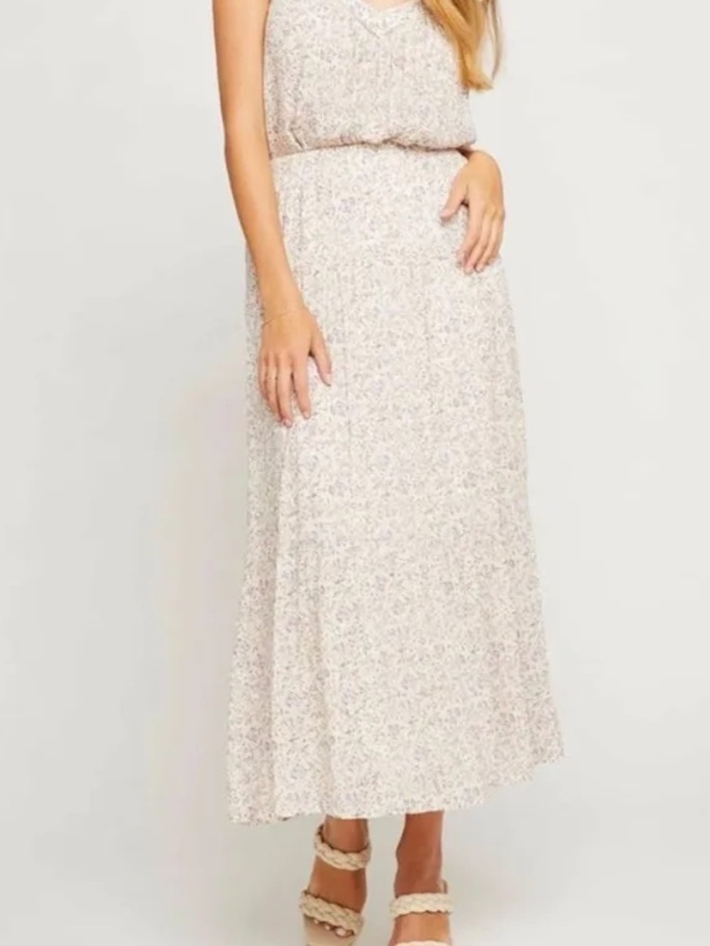 Gentle Fawn Lavender and Beige Floral Skirt